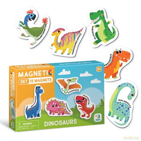 Zestaw magnesów Dinozaury 200257 [PUZZLE]