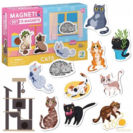 Zestaw magnesów Koty 200258 [PUZZLE]