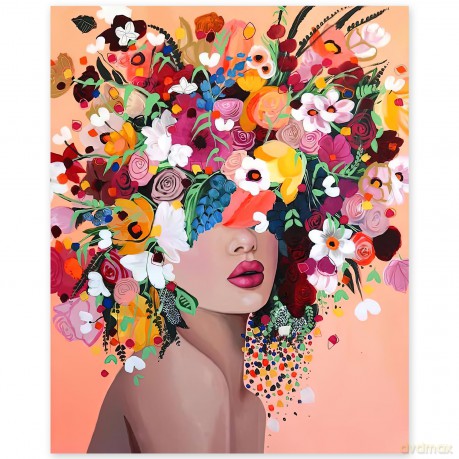 Zestaw malowania po numerach 40x50cm ARTEA ASTRA - Portret w kwiatach 801022904