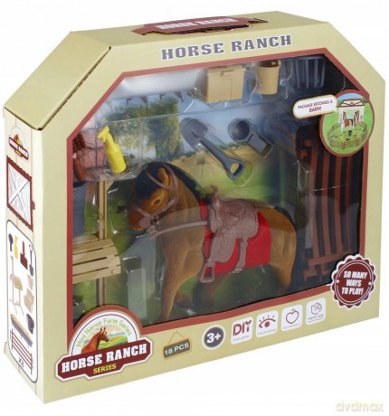 Konik flokowany z akcesoriami Mega Creative 526121