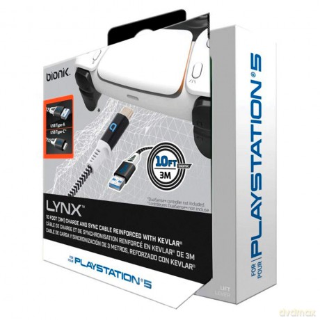 Bionik, Lynx Usbc 3 Meter For Playstation 5 Reinforced With KevlarŽ