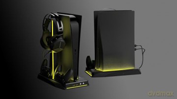iMP Tech DLX+ wielofunkcyjna wieża ładująca LED do PS5 biała