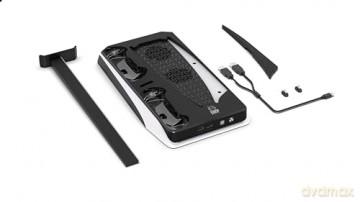 iMP Tech DLX+ wielofunkcyjna wieża ładująca LED do PS5 biała