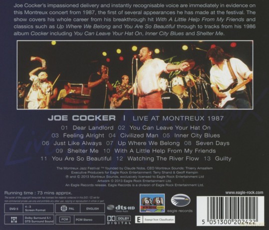 Joe Cocker: Live At Montreux 1987 [CD]+[DVD]