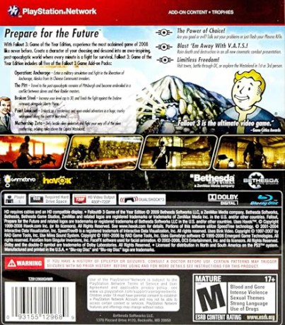 Fallout 3 - Game of the Year Edition (Greatest Hits) [GRA PS3]