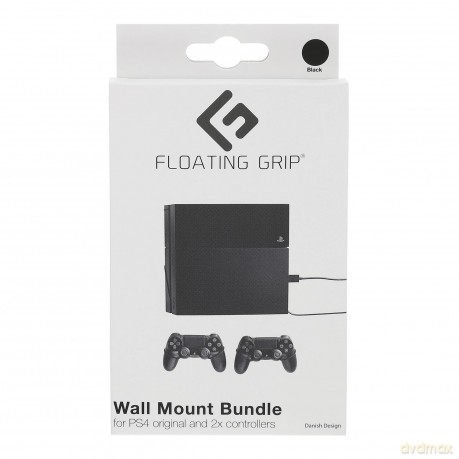 Floating Grip Playstation 4 and Controller Wall Mount - Bundle (Black)