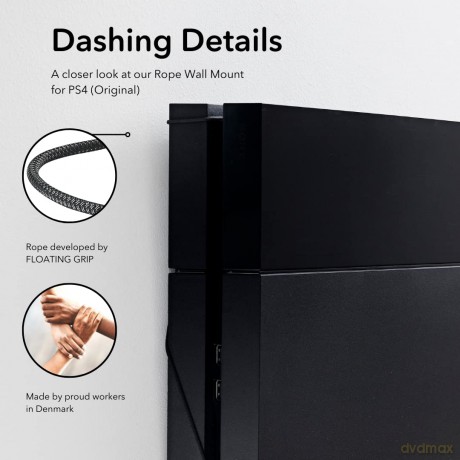 Floating Grip Playstation 4 and Controller Wall Mount - Bundle (Black)