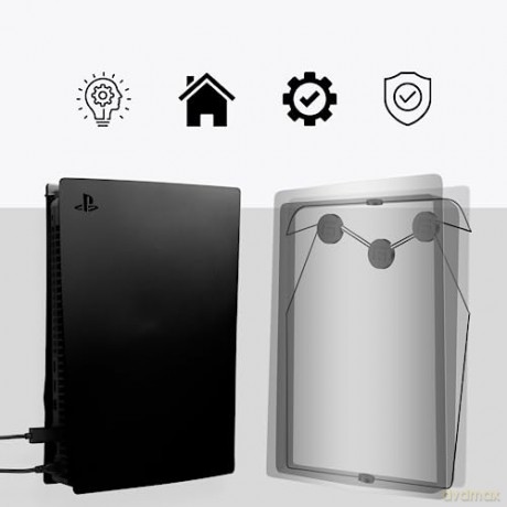 Floating Grip Playstation 5 Wall Mount by Floating Grip Black