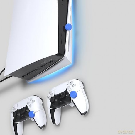 Floating Grip Playstation 5 Wall Mounts by Floating Grip - White Bundle