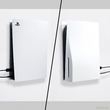 Floating Grip Playstation 5 Wall Mounts by Floating Grip - White Bundle