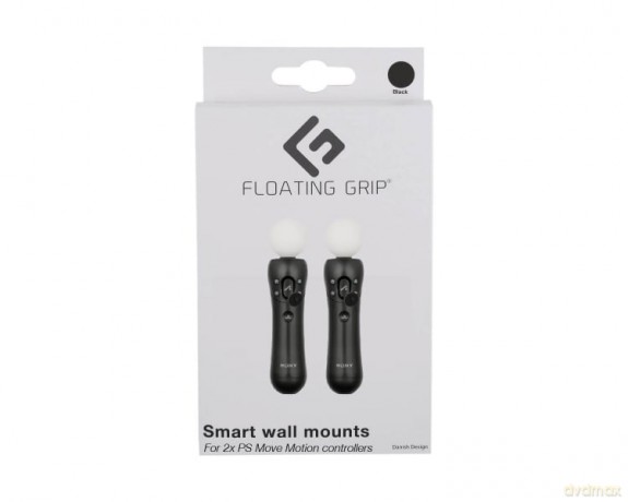Floating Grip Playstation Move Controller Wall Mounts (Black)