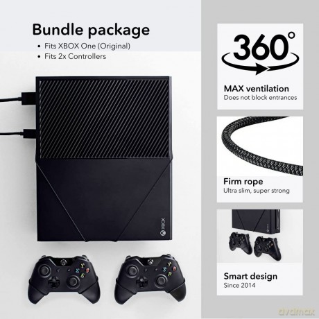 Floating Grip Xbox One and Controller Wall Mounts - Bundle (Black)