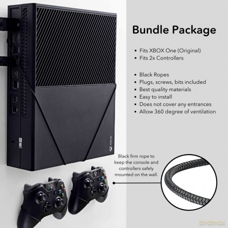 Floating Grip Xbox One and Controller Wall Mounts - Bundle (Black)
