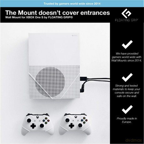 Floating Grips Xbox One S and Controller Wall Mounts - Bundle (White)
