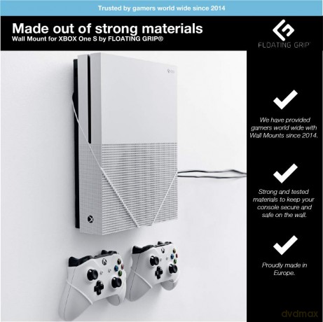 Floating Grips Xbox One S and Controller Wall Mounts - Bundle (White)