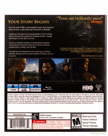 Game of Thrones - A Telltale Games Series [GRA PS3]