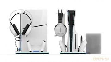 Maxx Tech PS5 Slim DLX LED Multi-Function Charging Stand