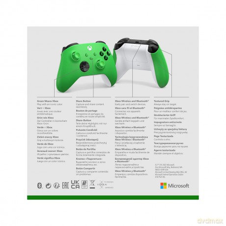 Microsoft Xbox X Wireless Controller Velocity Green