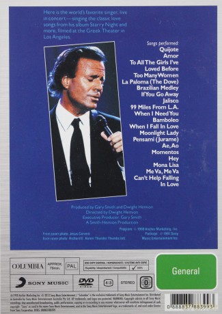 Julio Iglesias: Starry Night [DVD]