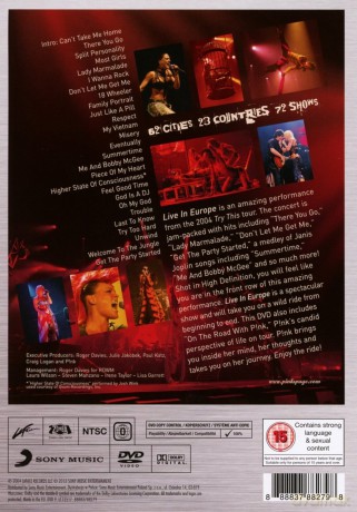 P!Nk: Live In Europe [DVD]