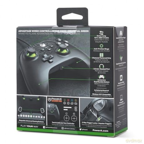 PowerA Advantage Wired Controller - Xbox Series X/S - Celestial Green