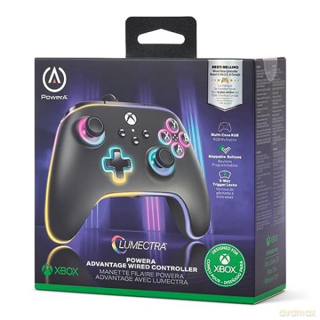 PowerA Advantage Wired Controller - Xbox Series X/S - m/ Lumectra - Black
