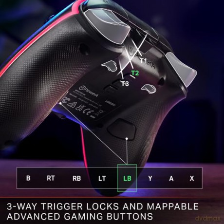 PowerA Advantage Wired Controller - Xbox Series X/S - m/ Lumectra - Black
