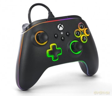 PowerA Advantage Wired Controller - Xbox Series X/S - m/ Lumectra + RGB LED Strip - Black