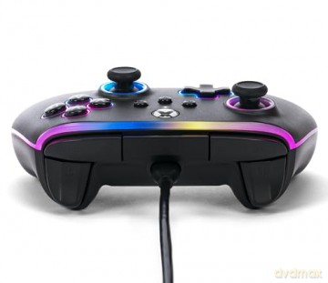 PowerA Advantage Wired Controller - Xbox Series X/S - m/ Lumectra + RGB LED Strip - Black
