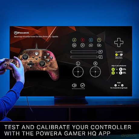 PowerA Advantage Wired Controller - Xbox Series X/S - m/ Lumectra + RGB LED Strip - Black