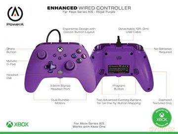 PowerA Enhanced Wired Fioletowy USB Gamepad Xbox Series S, Xbox Series X