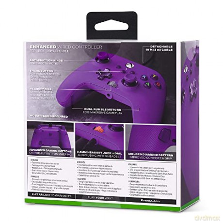 PowerA Enhanced Wired Fioletowy USB Gamepad Xbox Series S, Xbox Series X