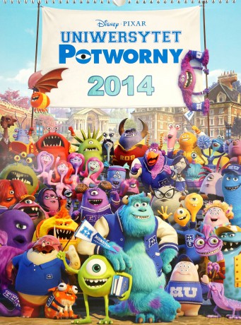 Uniwersytet potworny kalendarz ścienny 2014 (Disney) [KSIĄŻKA]