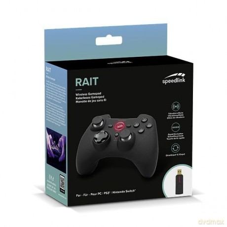 Speedlink - Rait Gamepad - Wireless - PC/PS3/Switch/OLED rubber Black