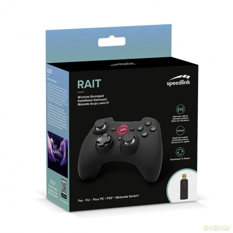Speedlink - Rait Gamepad - Wireless - PC/PS3/Switch/OLED rubber Black