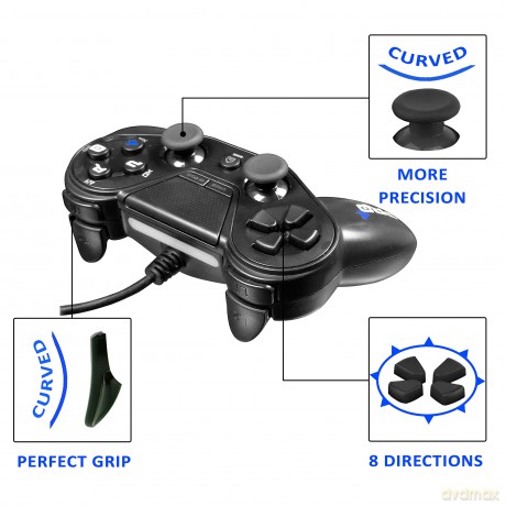 Subsonic PS4 Pro4 Wired Controller Black