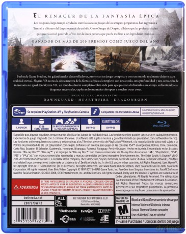 The Elder Scrolls V: Skyrim (VR Edition) (SPA/Multi in Game) [GRA PS4]