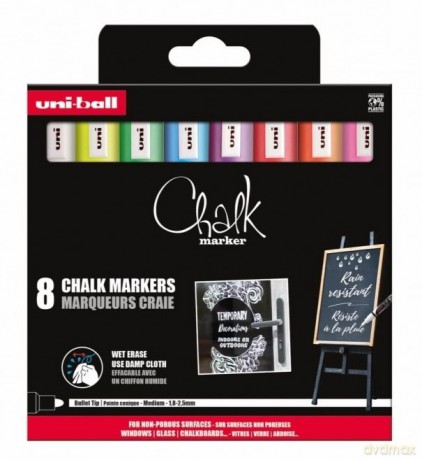 Markery kredowe CHALK PWE-5M 8 kolorów