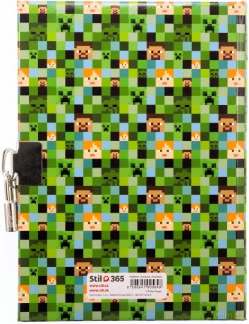 Pamiętnik z kłódką B6 Pixel 60k gładki