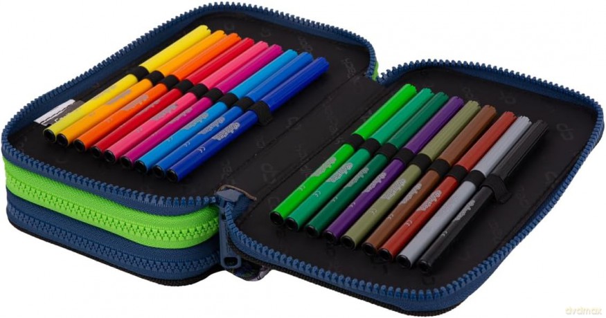 Piórnik 3-komorowy z wyposażeniem Coolpack Jumper 3 Monster Team