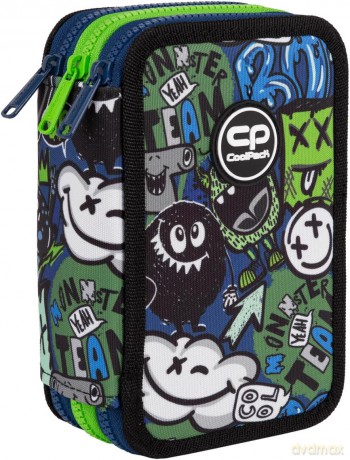 Piórnik 3-komorowy z wyposażeniem Coolpack Jumper 3 Monster Team