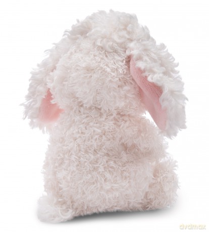 NICI Pluszowa zabawka Sleeping Pets biały pudel w różowym koszyku 12cm