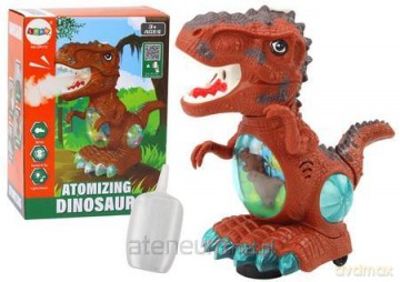 Dinozaur tańczący z dźwiękiem brązowy [FIGURKA]