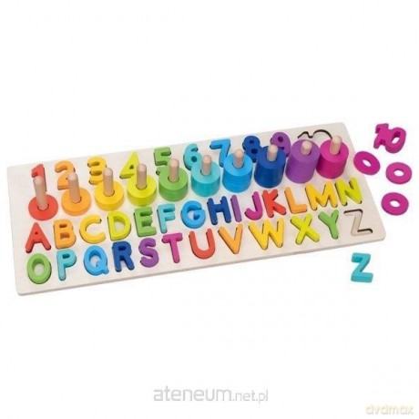 Drewniane puzzle alfanumeryczne