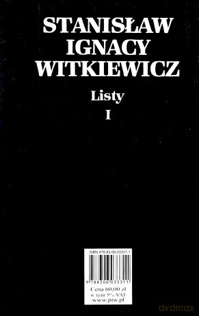 Listy. Tom 1 - Witkiewicz Stanisław Ignacy [KSIĄŻKA]
