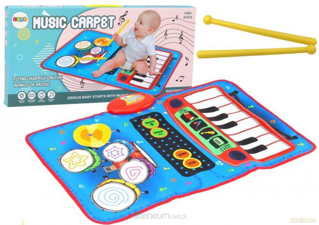 Mata muzyczna 2w1 pianinko/perkusja