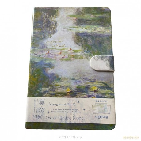 Notes z zapięciem B6/128K Monet lilie wodne