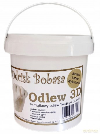 Odcisk Bobasa - Odlew 3D mały