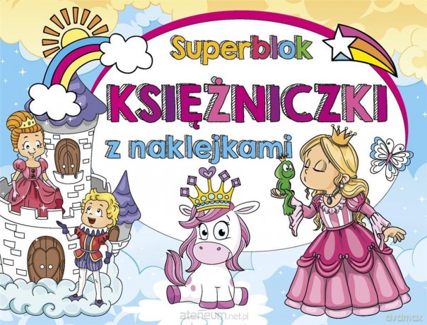 Superblok z naklejkami Księżniczki [KSIĄŻKA]