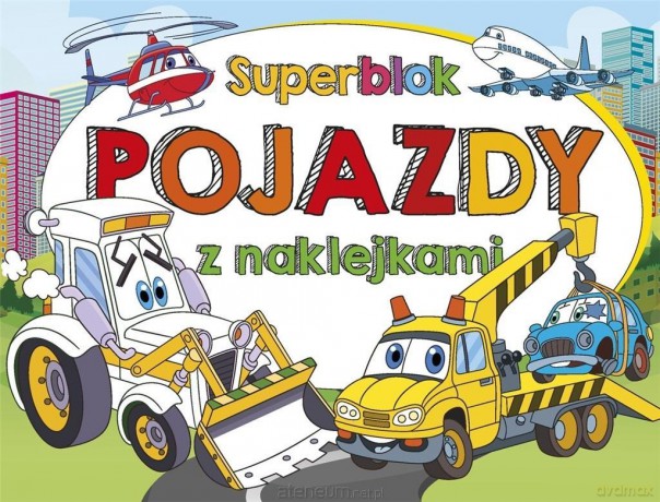 Superblok z naklejkami Pojazdy [KSIĄŻKA]